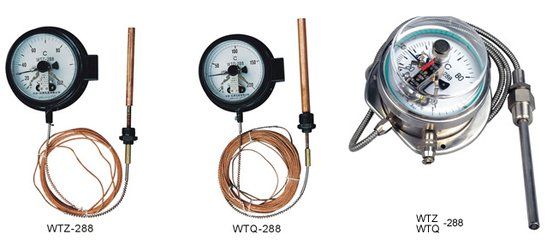 WTZ-288，WTQ-288电接点压力式温度计